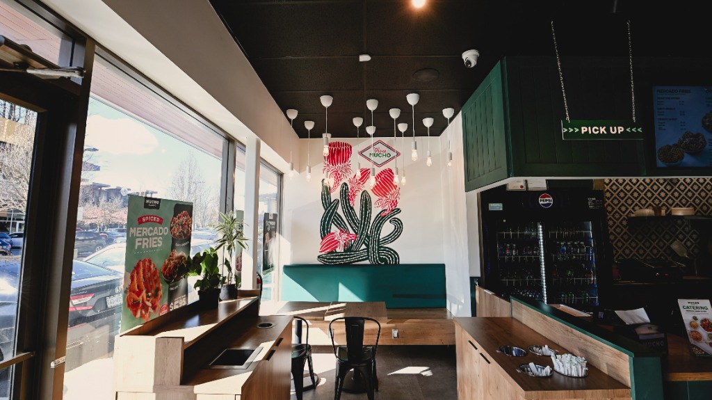 MUCHO BURRITO — SURREY, BC - Seating Area & Mural Fit-Out completed by Kiaan Construction